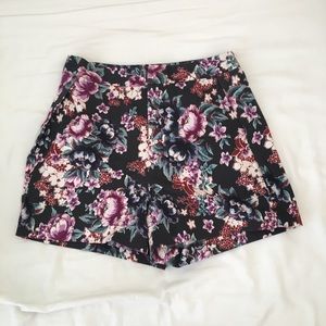 Flower High Waisted Shorts